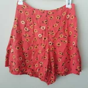 Sunflower High Waisted Flowy Shorts